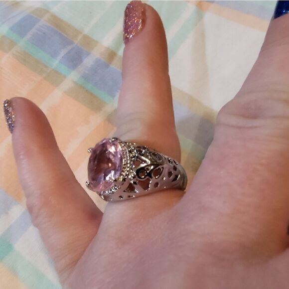 Stainless steel silver fashion ring, size 7 - Picture 8 of 10